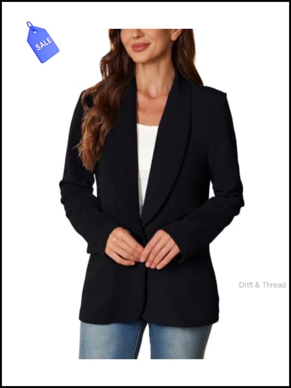 Women's Lightweight Business Casual Blazer Long Sleeve Work Jacket